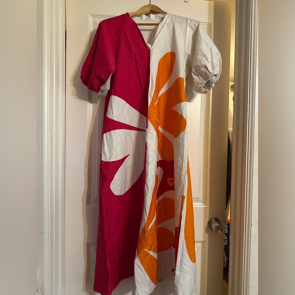 Marimekko Orange and White Fabric